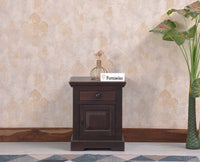 Ajmer Royal Sheesham Wood Bedside Table - Furniselan - Rosewood - Finish