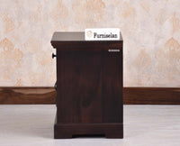Ajmer Royal Sheesham Wood Bedside Table - Furniselan - Rosewood - Finish