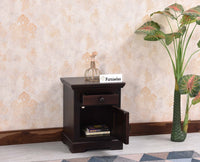 Ajmer Royal Sheesham Wood Bedside Table - Furniselan - Rosewood - Finish