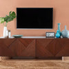 Albania Solid Wood Four Door Tv cabinet Furniselan - Brown-Finish