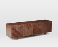 Albania Solid Wood Four Door Tv cabinet Furniselan - Brown-Finish