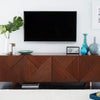 Albania Solid Wood Four Door Tv cabinet Furniselan - Brown-Finish