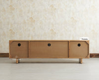 Albania Solid Wood Four Door Tv cabinet Furniselan Natural Finish