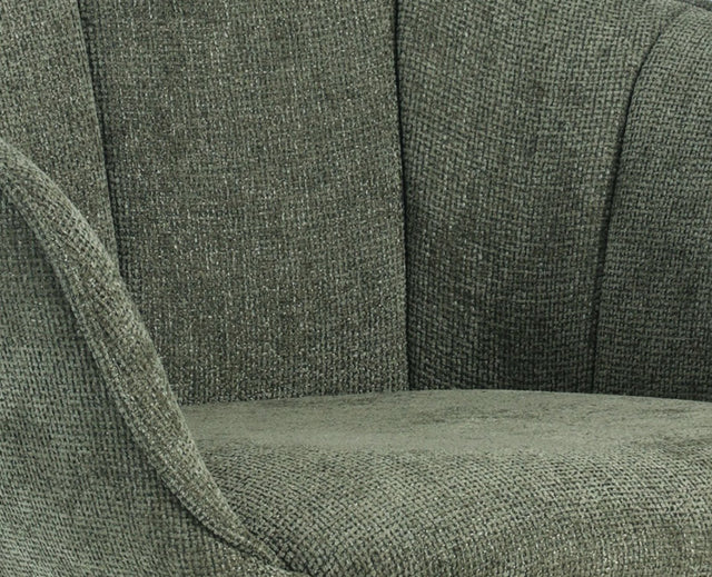 Alden Swivel Fabric Dining Chair - Olive Green