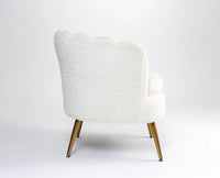 Alder Arbor Armchair – Modern Upholstered Dining Chair for Home & Café Ivory
