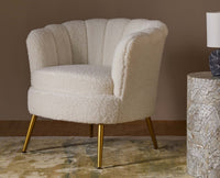 Alder Arbor Armchair – Modern Upholstered Dining Chair for Home & Café Ivory