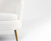 Alder Arbor Armchair – Modern Upholstered Dining Chair for Home & Café Ivory