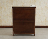 Alexandria Solid Wood Bar Cabinet Natural Finish Grey Finish