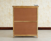 Alexandria Solid Wood Bar Cabinet Natural Finish