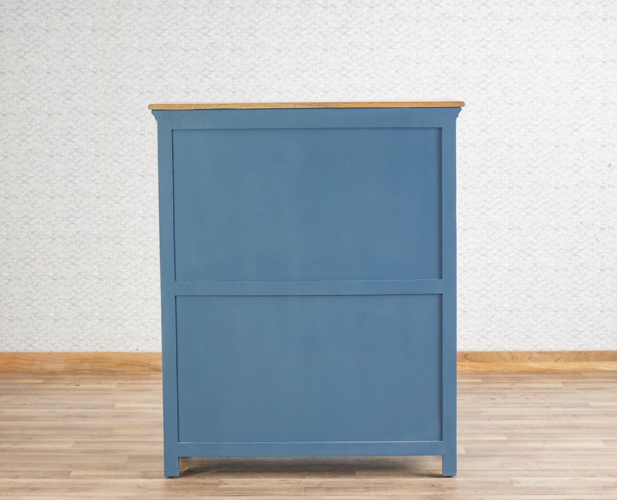 Alexandria Solid Wood Bar Cabinet Furniselan China-Blue