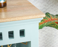 Alexandria Solid Wood Bar Cabinet Furniselan Silt-Green
