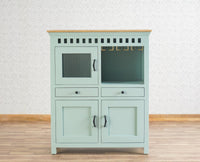 Alexandria Solid Wood Bar Cabinet Furniselan Silt-Green