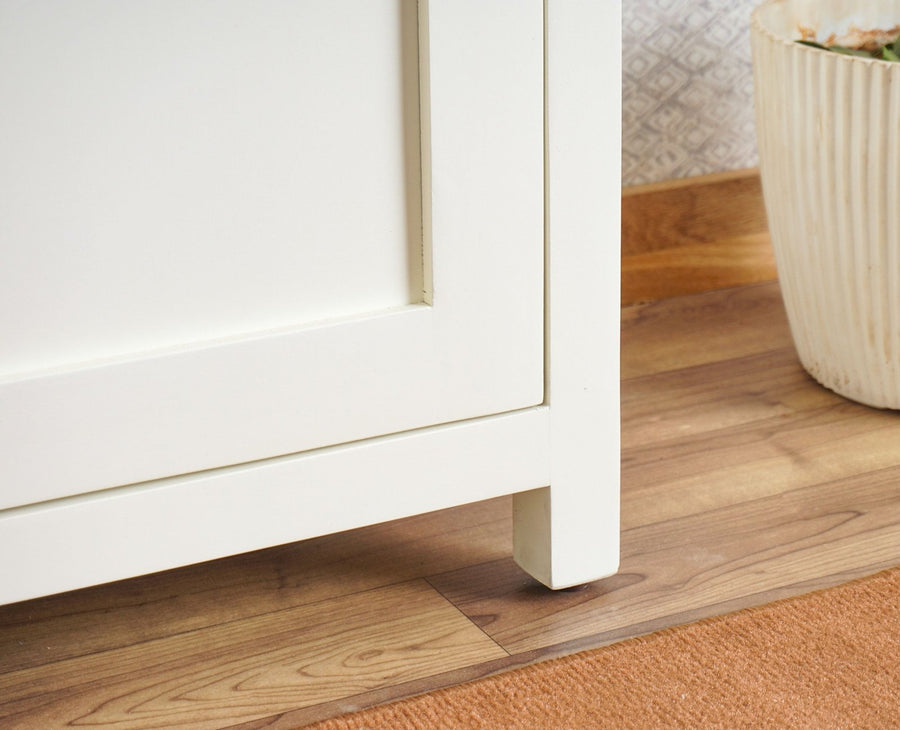 Alexandria Solid Wood Bar Cabinet Furniselan - Frosty White