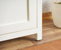 Alexandria Solid Wood Bar Cabinet Furniselan Milky-White