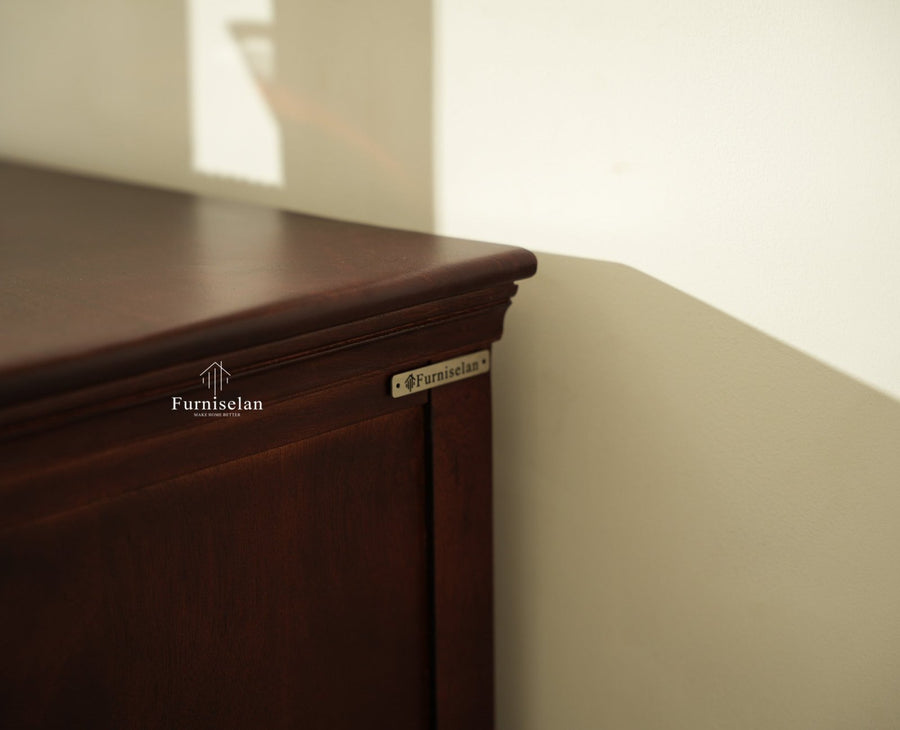 Alexandria Solid Wood Bar Cabinet Natural Finish Grey Finish