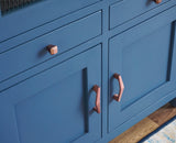 Alexandria Solid Wood Bar Cabinet Furniselan China-Blue