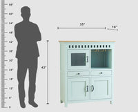 Alexandria Solid Wood Bar Cabinet Furniselan Silt-Green