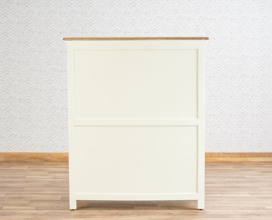 Alexandria Solid Wood Bar Cabinet Furniselan - Frosty White