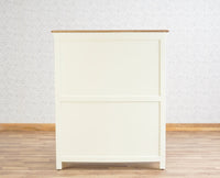 Alexandria Solid Wood Bar Cabinet Furniselan Milky-White