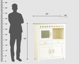 Alexandria Solid Wood Bar Cabinet Furniselan - Frosty White