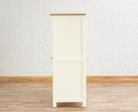Alexandria Solid Wood Bar Cabinet Furniselan Milky-White