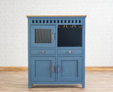 Alexandria Solid Wood Bar Cabinet Furniselan China-Blue
