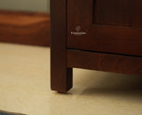 Alexandria Solid Wood Bar Cabinet Natural Finish Grey Finish