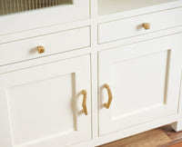 Alexandria Solid Wood Bar Cabinet Furniselan Milky-White