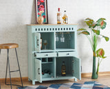 Alexandria Solid Wood Bar Cabinet Furniselan Silt-Green