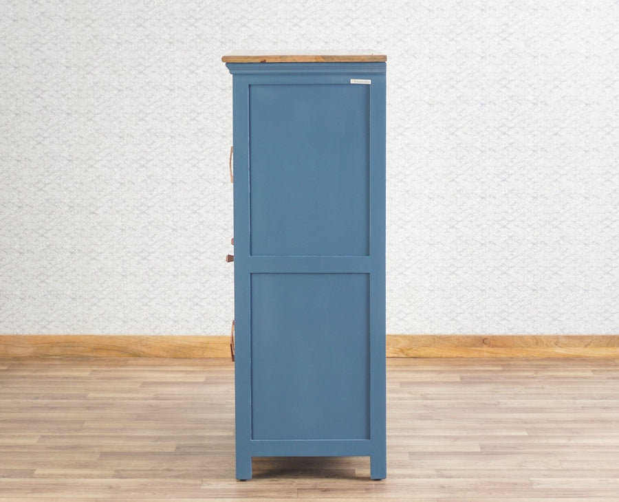 Alexandria Solid Wood Bar Cabinet Furniselan China-Blue