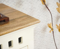 Alexandria Solid Wood Chest of Drawer- Five Drawer Furniselan Milky-White