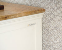 Alexandria Solid Wood Chest of Drawer- Five Drawer Furniselan Milky-White