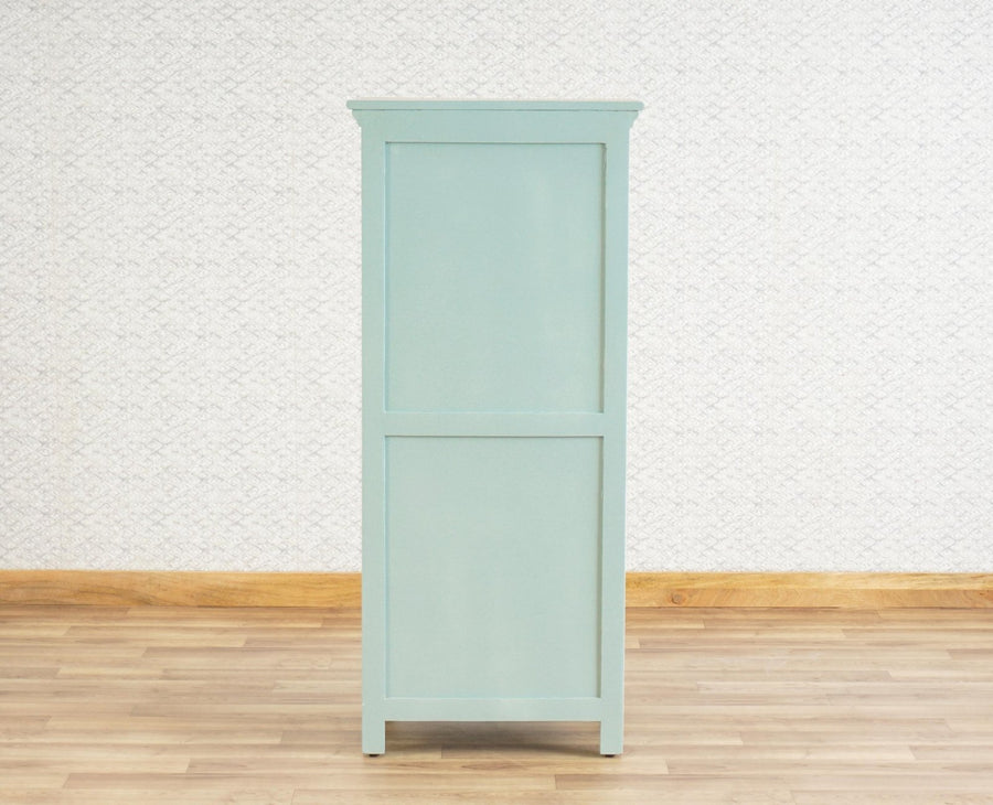 Alexandria Solid Wood Chest of Drawer- Five Drawer Furniselan Silt-Green