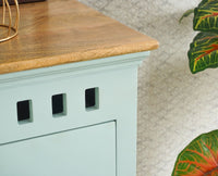 Alexandria Solid Wood Chest of Drawer- Five Drawer Furniselan Silt-Green