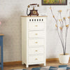 Alexandria Solid Wood Chest of Drawer- Five Drawer Furniselan Milky-White