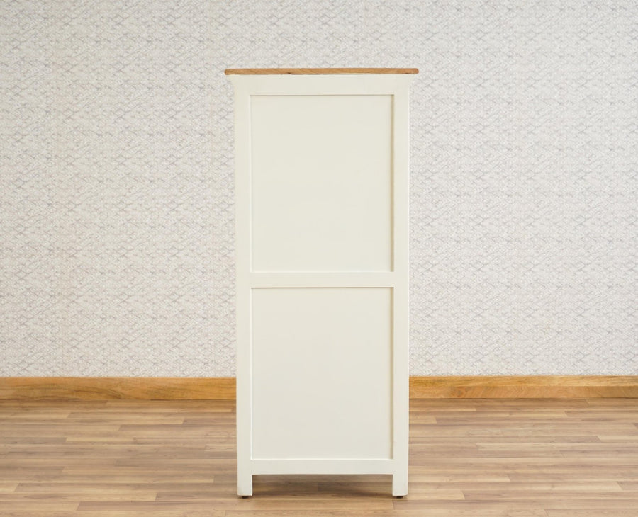 Alexandria Solid Wood Chest of Drawer- Five Drawer Furniselan - Frosty White