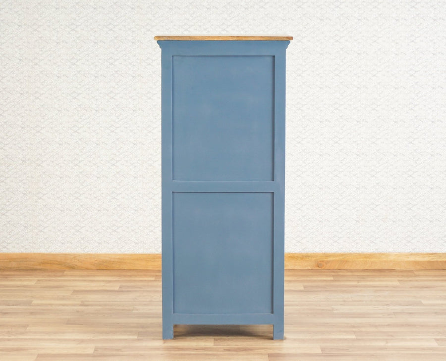 Alexandria Solid Wood Chest of Drawer- Five Drawer Furniselan China-Blue