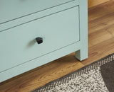 Alexandria Solid Wood Chest of Drawer- Five Drawer Furniselan Silt-Green