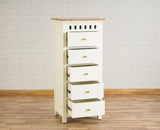 Alexandria Solid Wood Chest of Drawer- Five Drawer Furniselan - Frosty White
