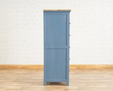 Alexandria Solid Wood Chest of Drawer- Five Drawer Furniselan China-Blue