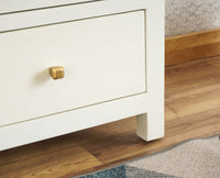 Alexandria Solid Wood Chest of Drawer- Five Drawer Furniselan Milky-White