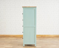Alexandria Solid Wood Chest of Drawer- Five Drawer Furniselan Silt-Green