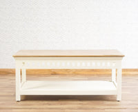 Alexandria Solid Wood Coffee Table Furniselan Milky-White