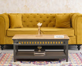 Alexandria Solid Wood Coffee Table - Coffee Tables - Furniselan Slate-Grey
