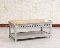 Alexandria Solid Wood Coffee Table Furniselan Cool-Grey