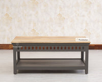Alexandria Solid Wood Coffee Table - Coffee Tables - Furniselan Slate-Grey
