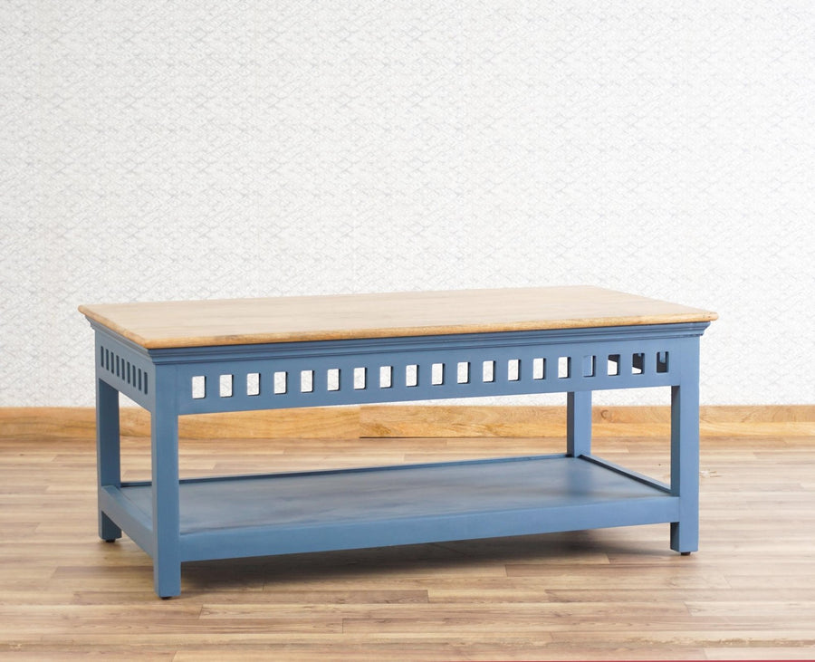 Alexandria Solid Wood Coffee Table Furniselan China-Blue