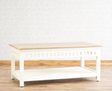 Alexandria Solid Wood Coffee Table Furniselan - Frosty White