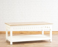 Alexandria Solid Wood Coffee Table Furniselan Milky-White