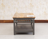 Alexandria Solid Wood Coffee Table - Coffee Tables - Furniselan Slate-Grey